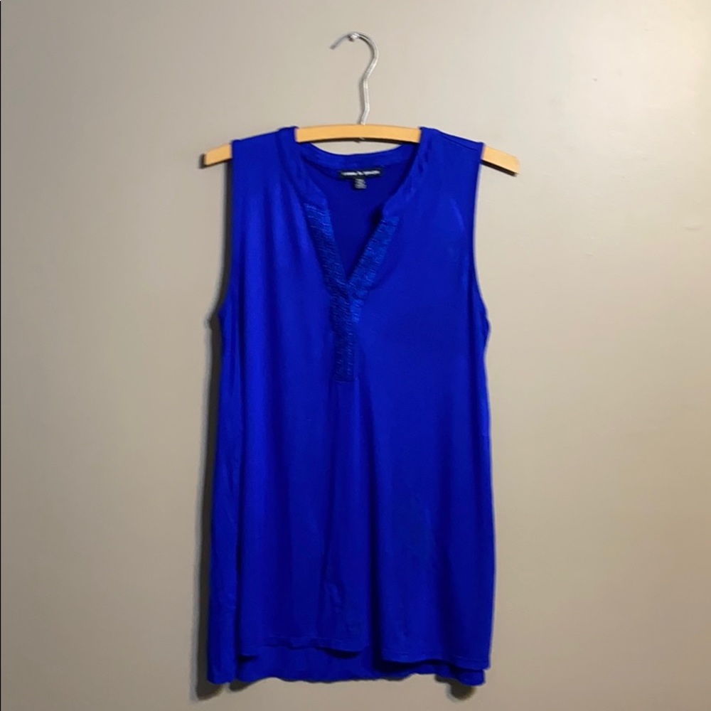 Cable & Gauge Royal Blue Formal Tank Medium
